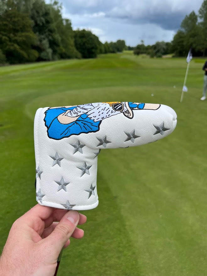 Magic Eagle Golf Putter Headcover Magnetic Closure Golf Putter Cover (white)