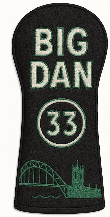 “Big Dan” Newcastle Golf Driver Headcover – ‘Howay the Lads’ Embroidery