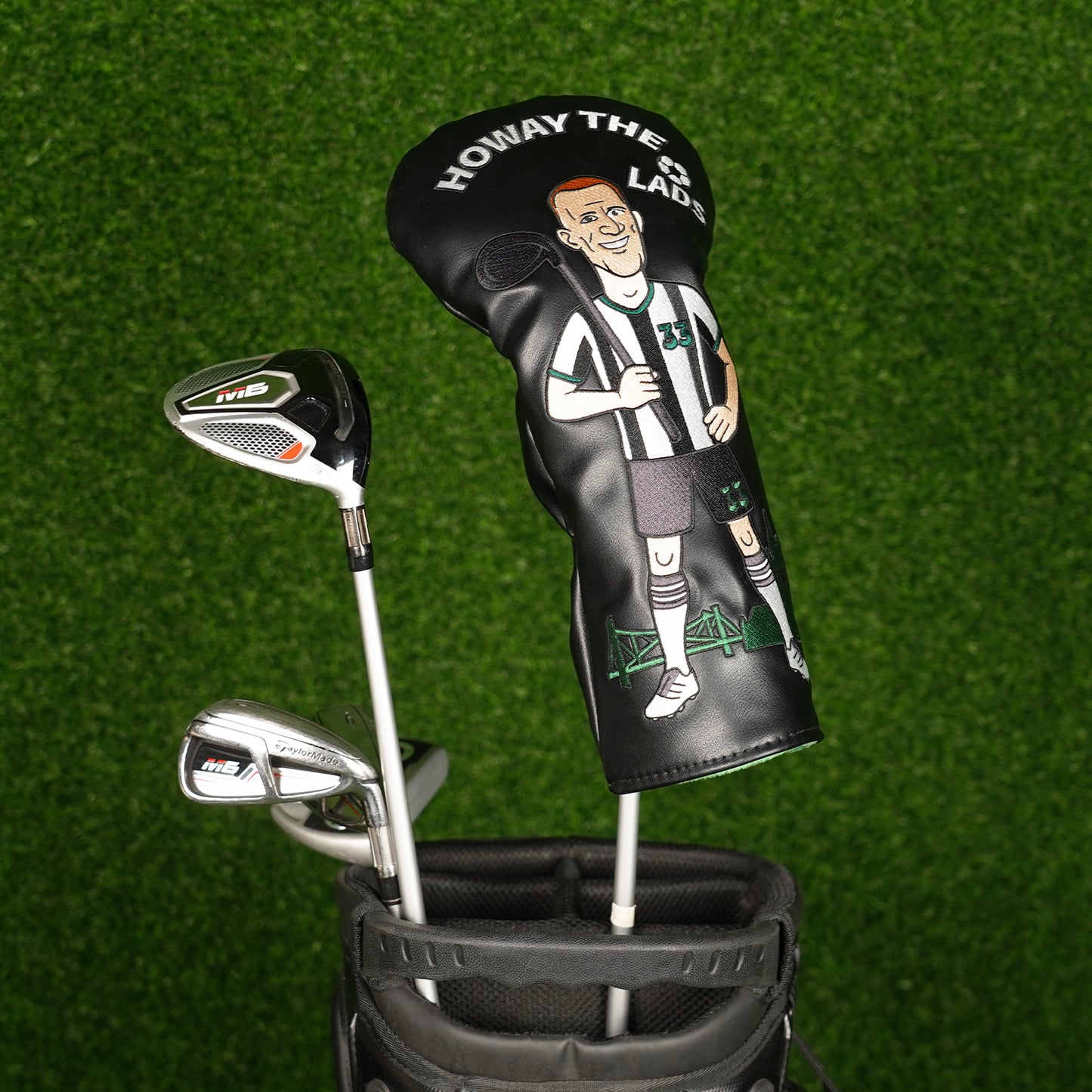 “Big Dan” Newcastle Golf Driver Headcover – ‘Howay the Lads’ Embroidery
