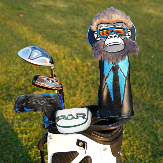 Gorilla Plush Golf Driver Headcover – Full Colour | PU Leather | Universal Fit