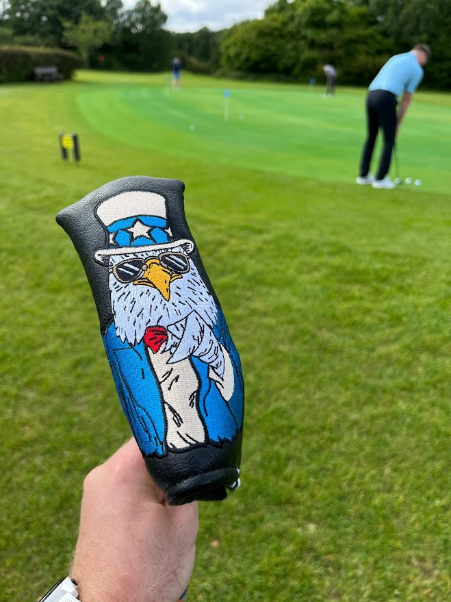 Magic Eagle Golf Putter Headcover Magnetic Closure Golf Putter Cover (black)